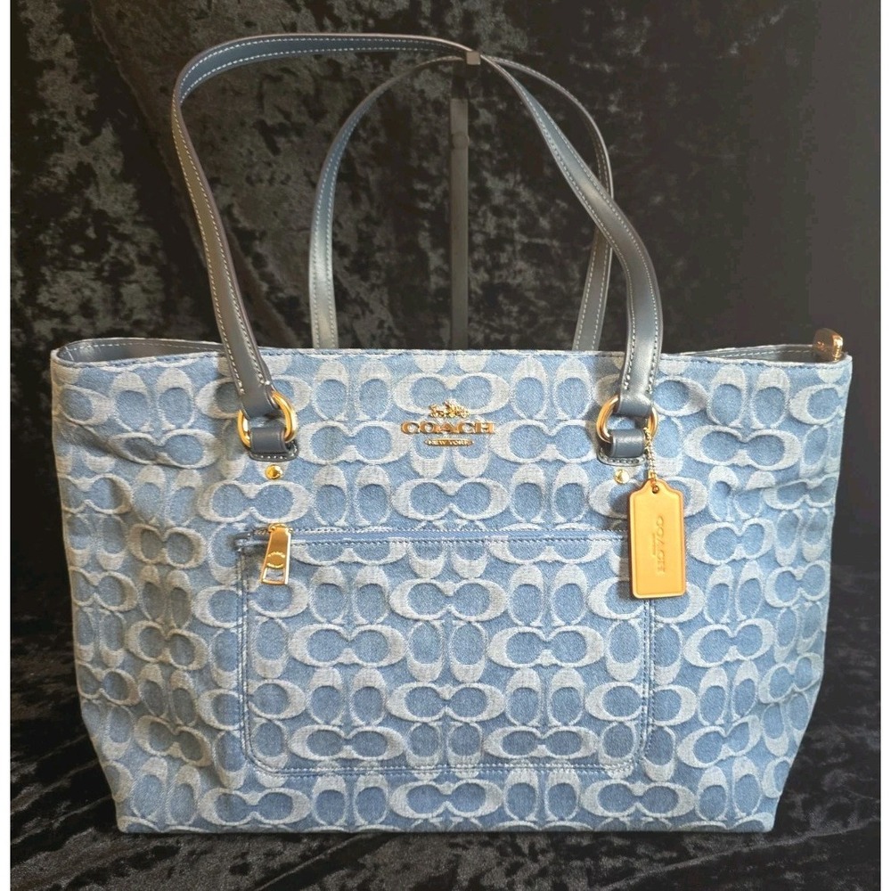 NWT Coach Station Tote Bag In Signature Denim